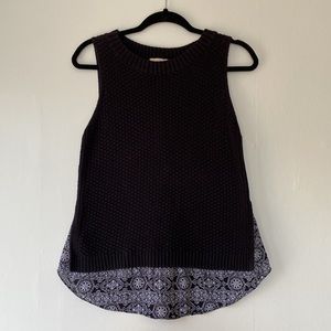 Black knit tank
